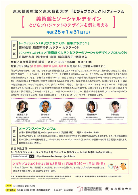 東京都美術館×東京藝術大学「とびらプロジェクト」フォーラム 美術館とソーシャルデザイン とびらプロジェクトのデザインを例に考える
